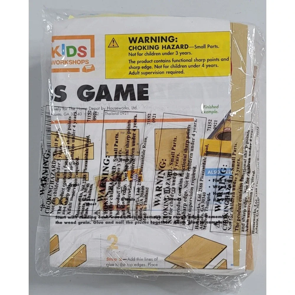 Home Depot Toss Game Kids Workshop Wood Kit Set NEW Build DIY